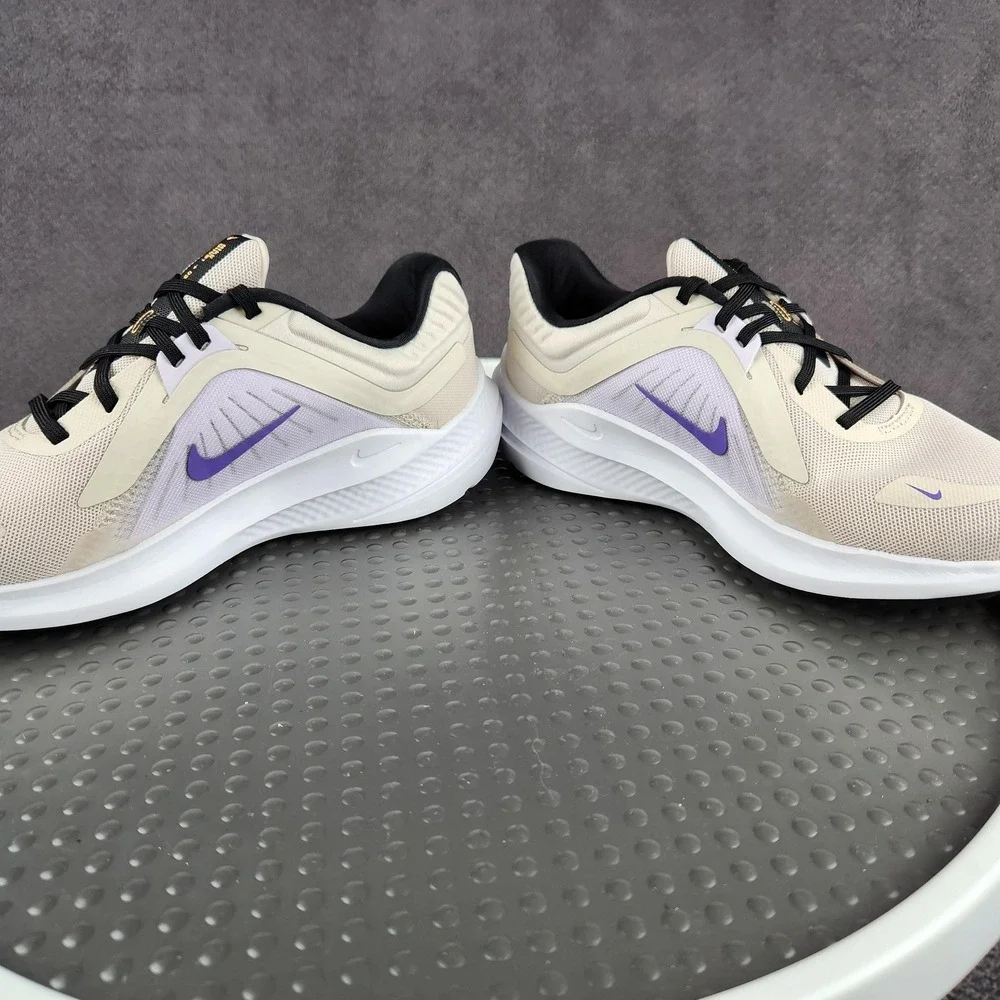 Nike Quest 6 Running Shoes Womens Size 8.5 Beige Purple Sneakers DD9291-101‎
